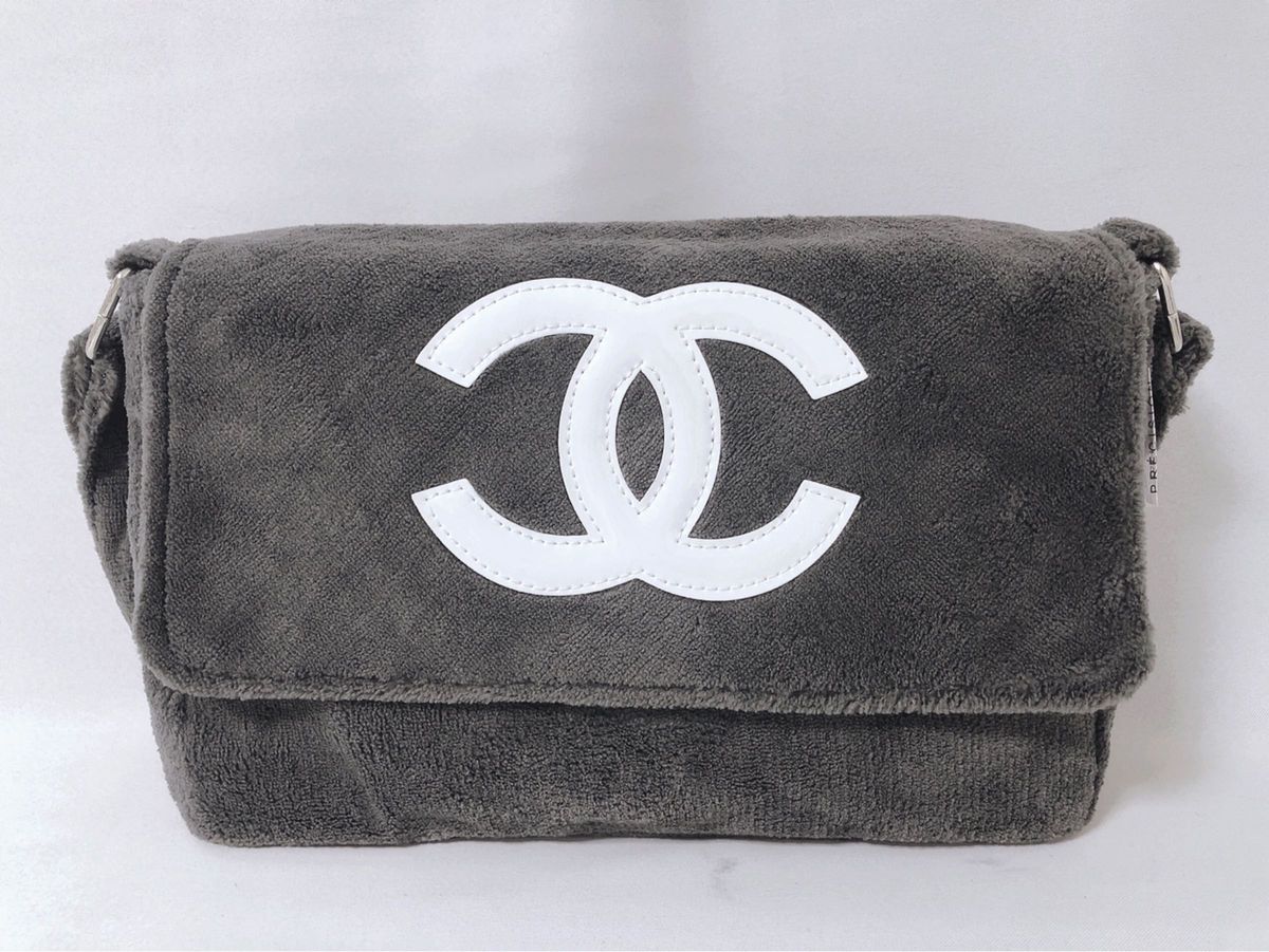 鑑定済 新品未使用 CHANEL シャネル パイル地 ノベルティ ショルダー