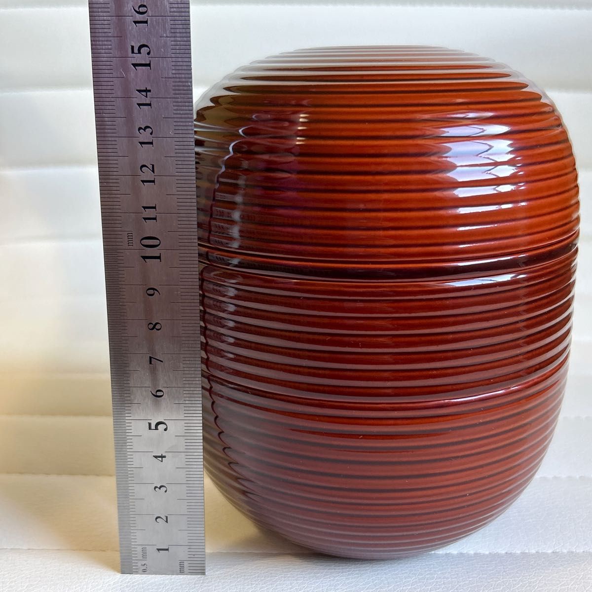 溜塗 信玄弁当 三段弁当箱 千筋内朱 懐石道具 重箱 茶道具｜Yahoo