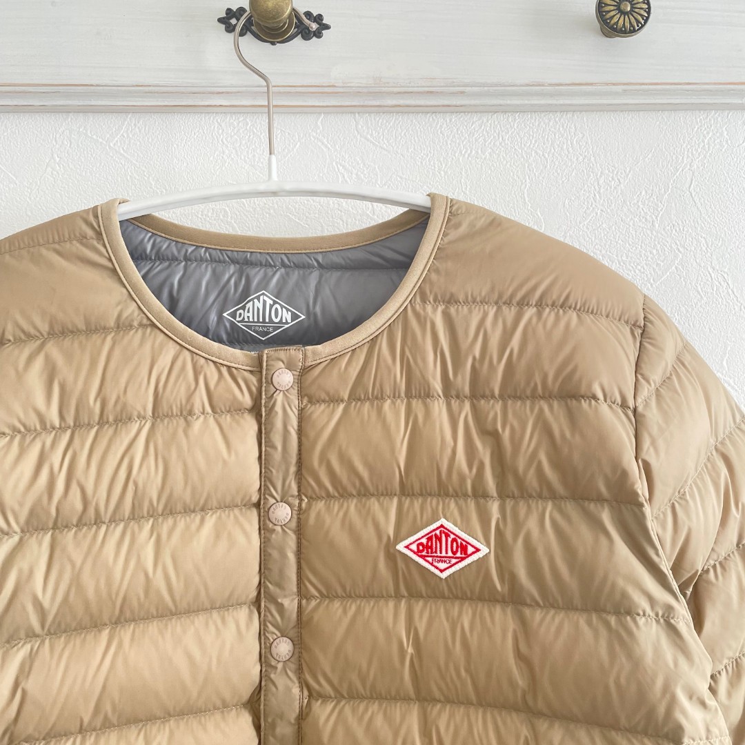 ダントン インナー ダウン ジャケット ベージュ 38 レディース ダウン