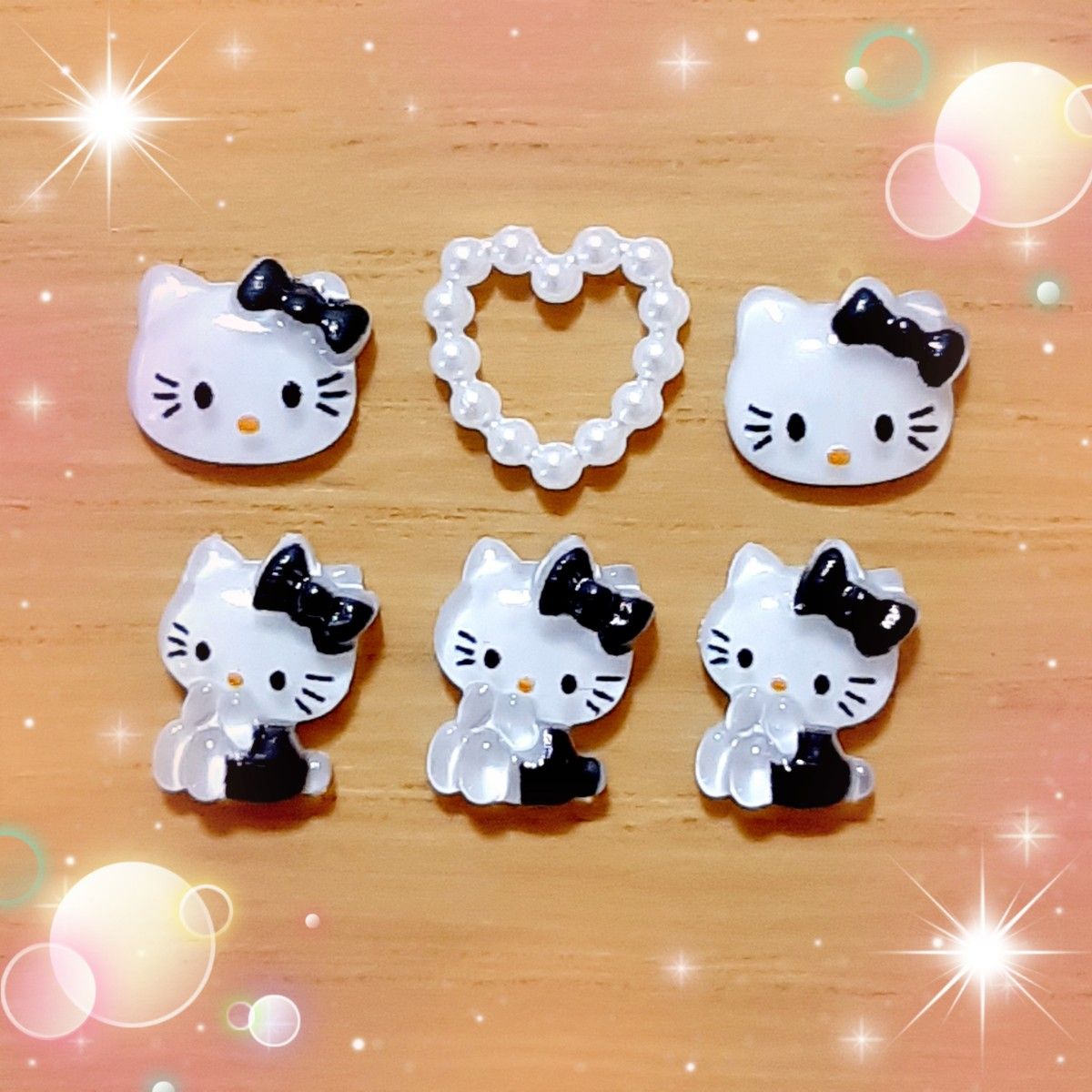 ハローキティ ネイルパーツ 黒 2種類5個｜Yahoo!フリマ（旧PayPayフリマ）