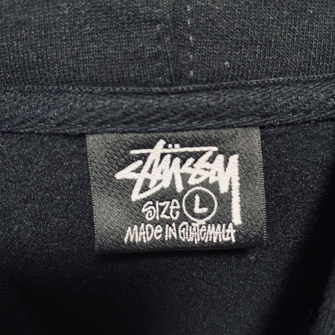 希少デザイン】STUSSY ステューシー パーカー Lサイズ センターロゴ