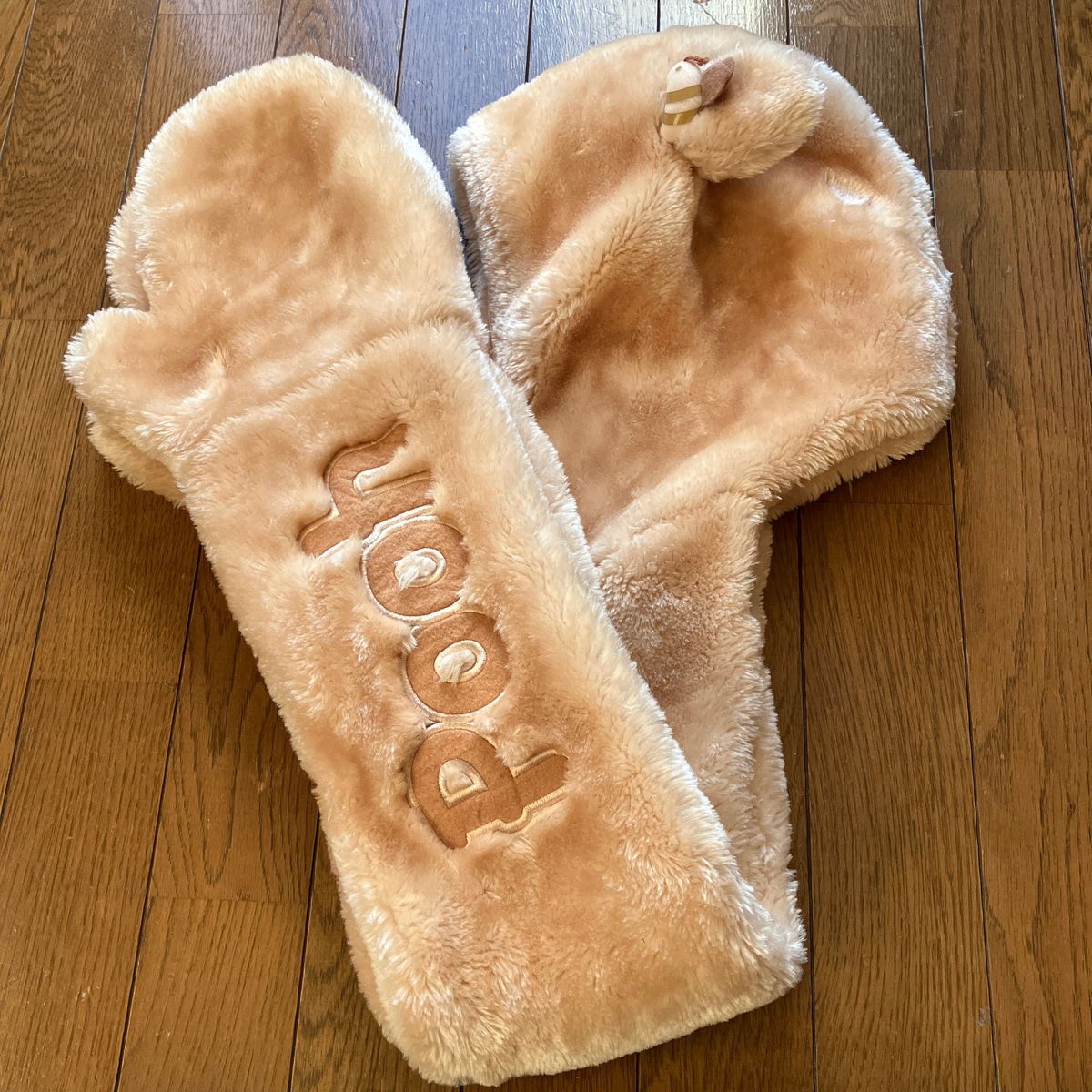 ディズニー プーさん フード付きマフラー 手袋 ファンキャップ 被り物