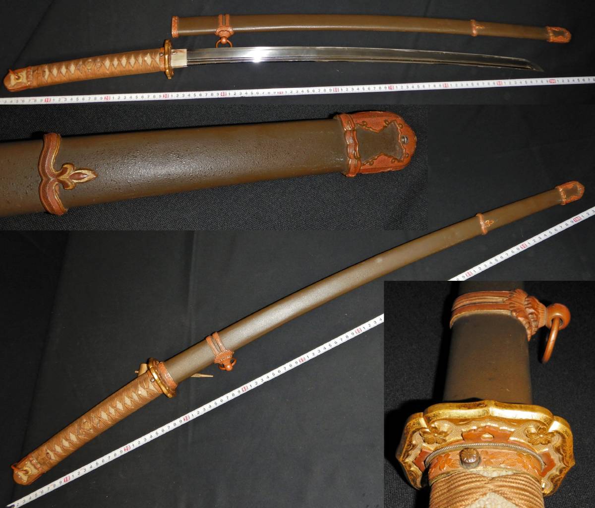 Yahoo!オークション - 日本軍日本陸軍・九八式軍刀拵鉄鞘拵・模造刀身