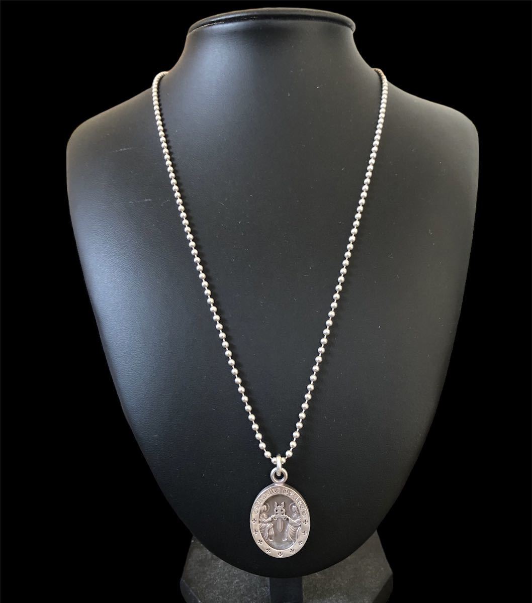 送料込み 即決 原本付属 CHROME HEARTS ANGEL MEDAL OVAL V2 クロム