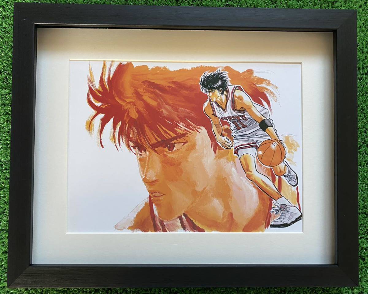 額装品】スラムダンク SLAM DUNK 流川楓 井上雄彦 イラスト 検)セル画