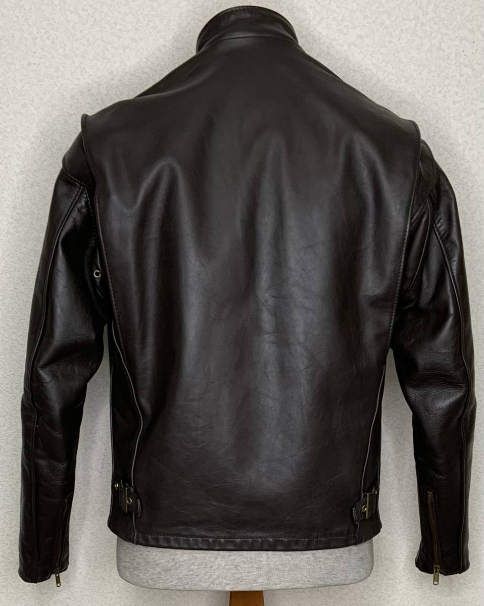 良品⑩schott【36】641SPライナー付米国製 シングルライダース 牛革
