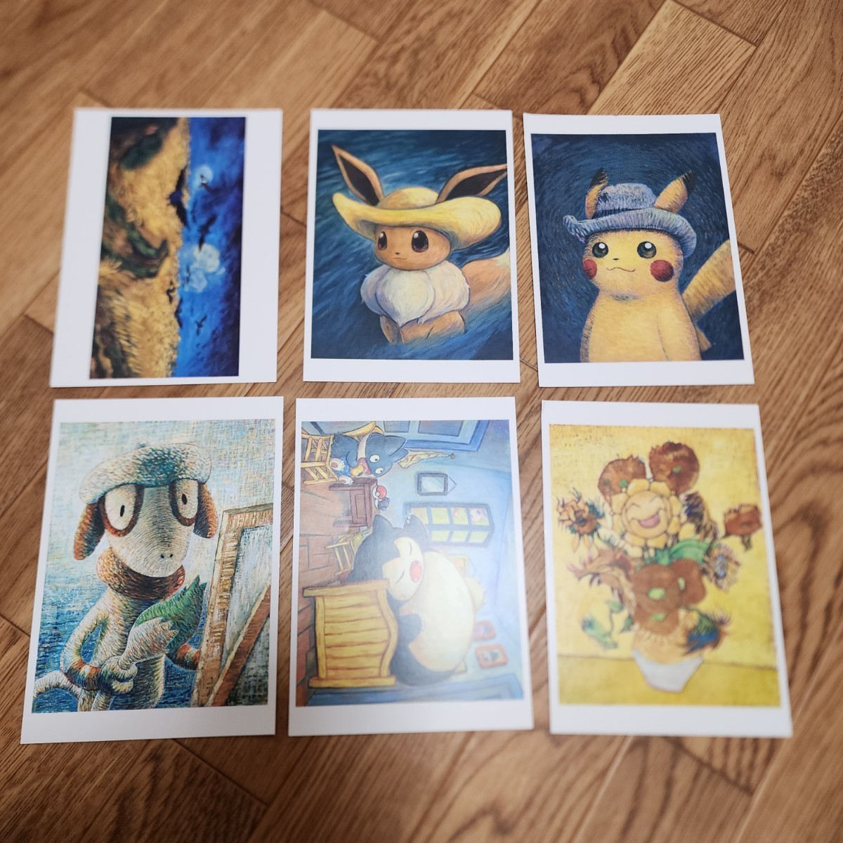 ゴッホピカチュウ ポストカード 6枚セット ゴッホ美術館×ポケモン