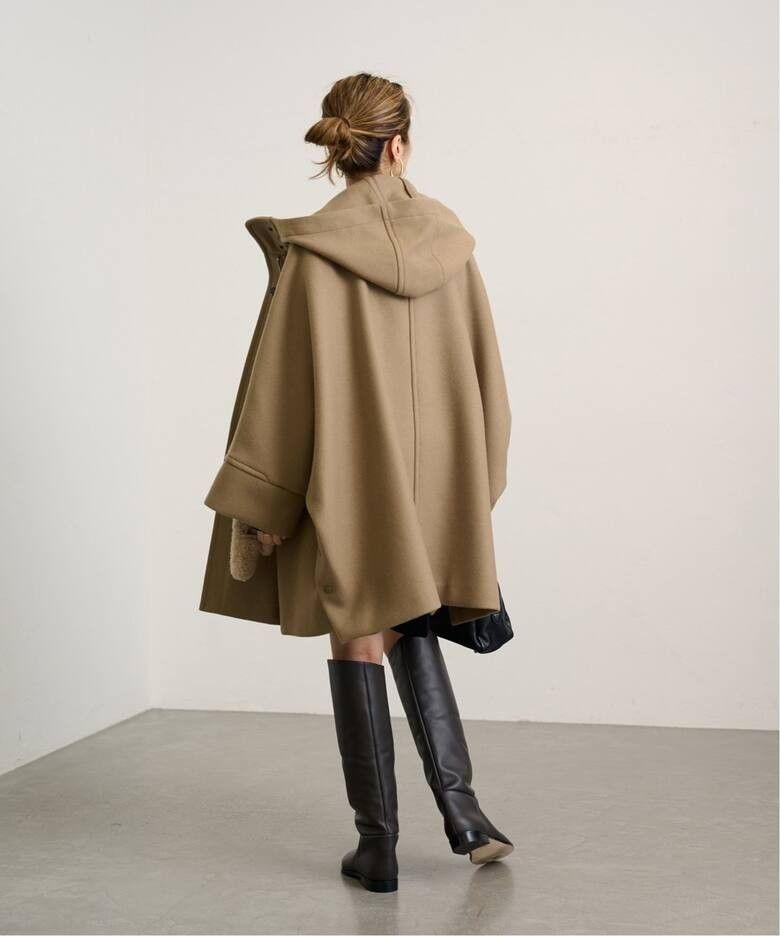 新品 FRAMeWORK フレームワーク メルトンダッフルポンチョコート 38