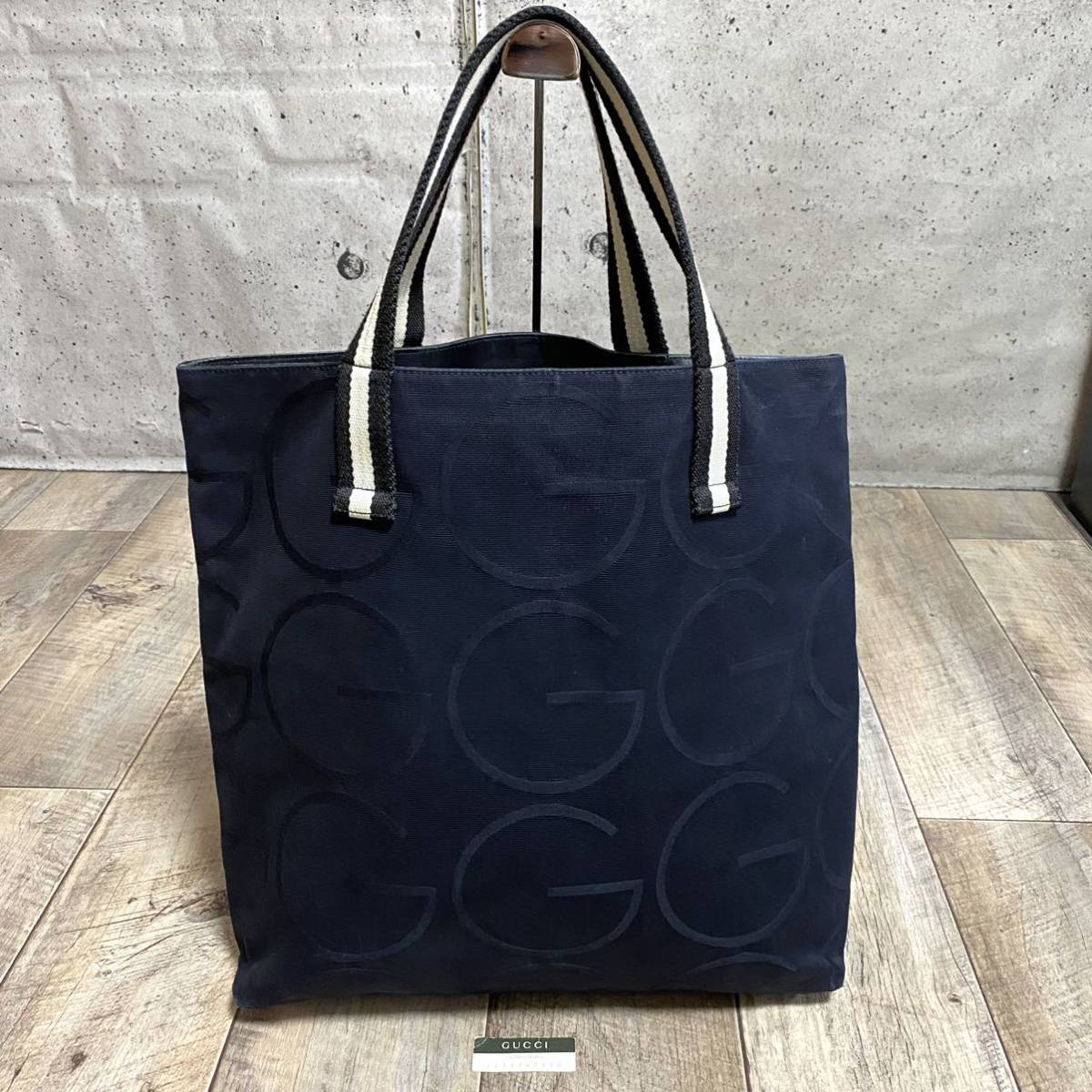 本物 GUCCI グッチ GG柄 キャンバス トートバッグ ハンドバッグ
