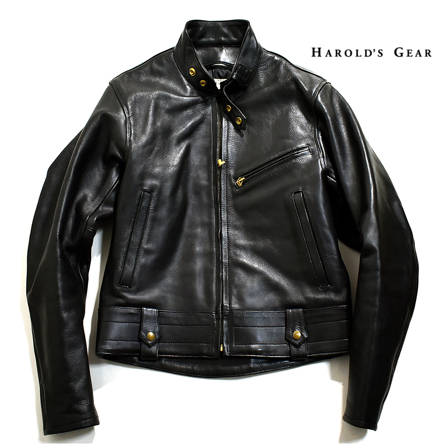 定価9万] ハロルズギア 牛革 レザー シングルライダースジャケット