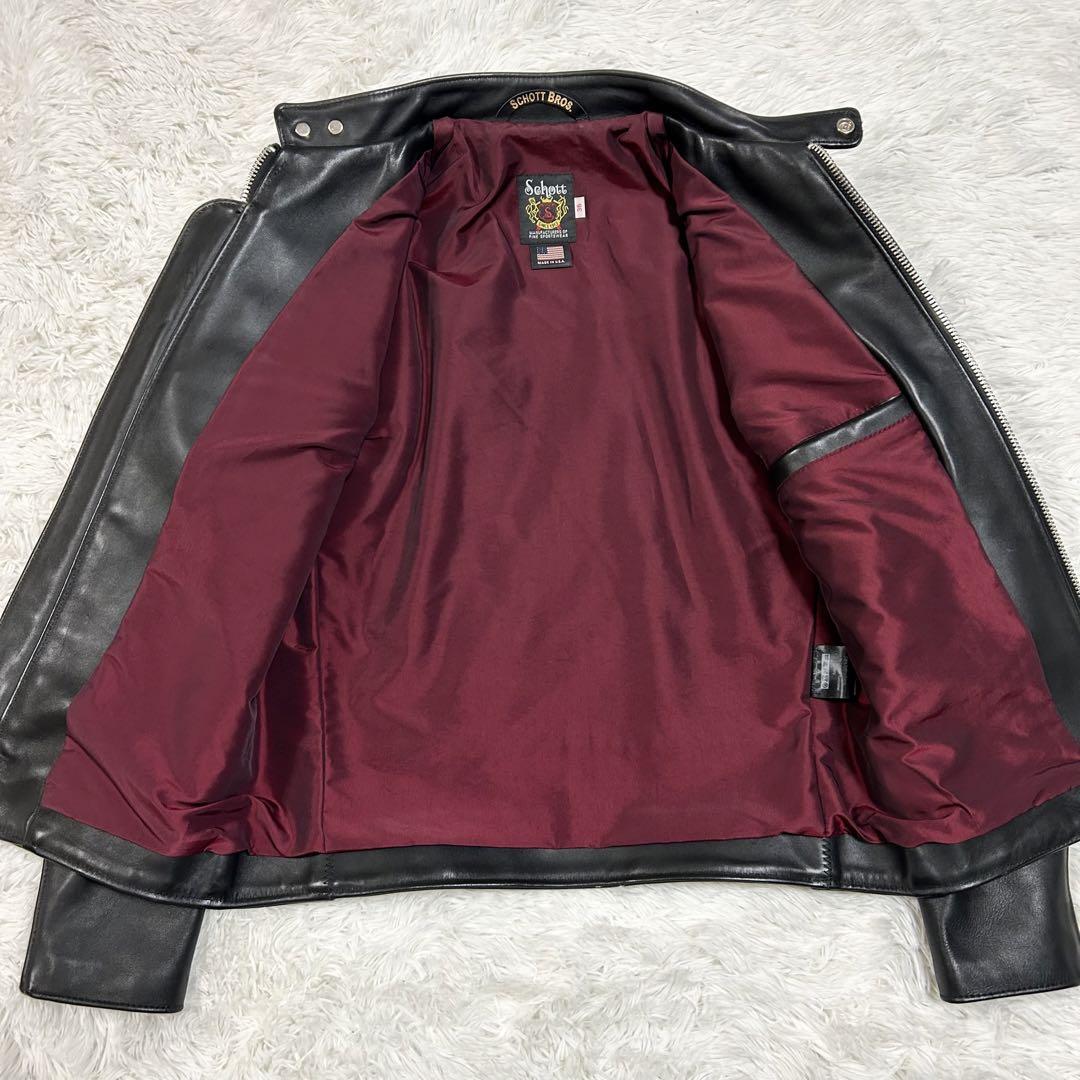 未使用級】Schott ショット 641XX シングルライダースジャケット Stand