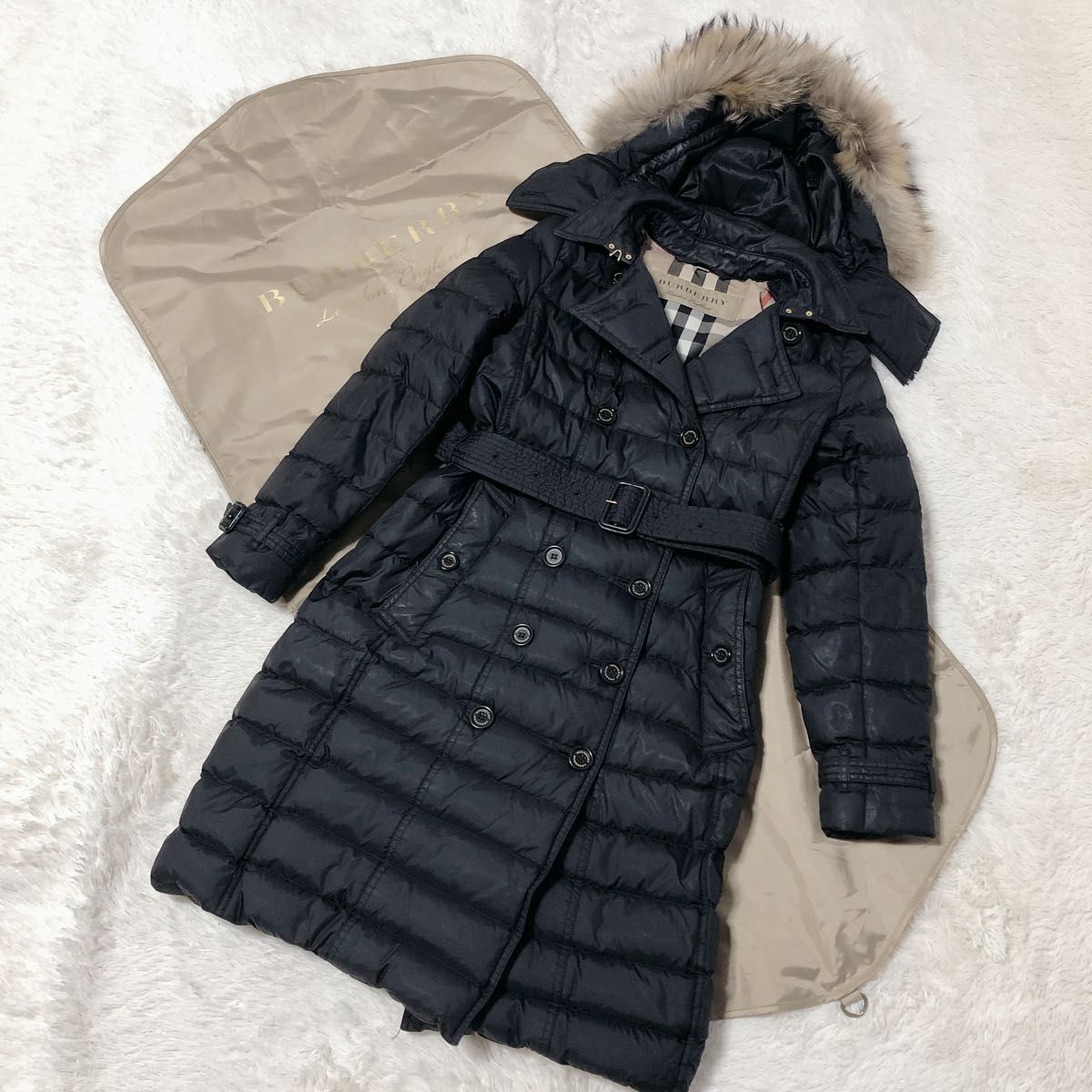 BURBERRY バーバリー ダウンコート ダウンジャケット ベルト ファー