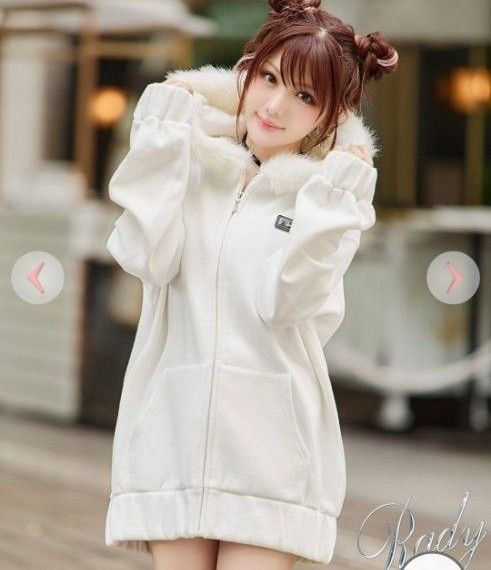 rady フードファーフーディ ホワイト Sサイズ｜Yahoo!フリマ（旧PayPay