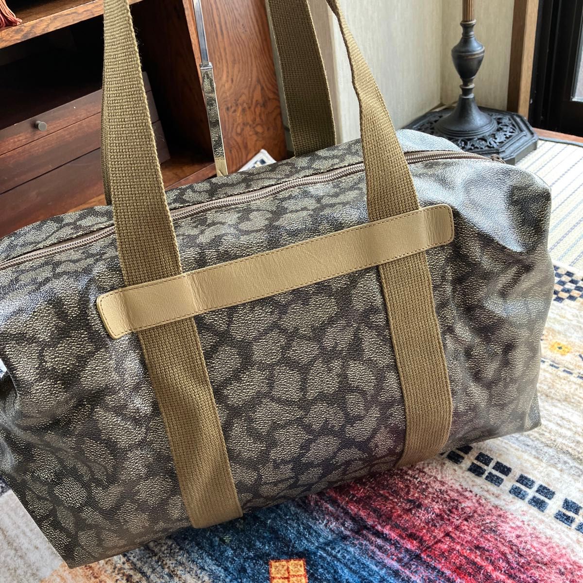 ヴィンテージYSLイヴ・サンローランジラフ柄ボストンバッグ&セカンド