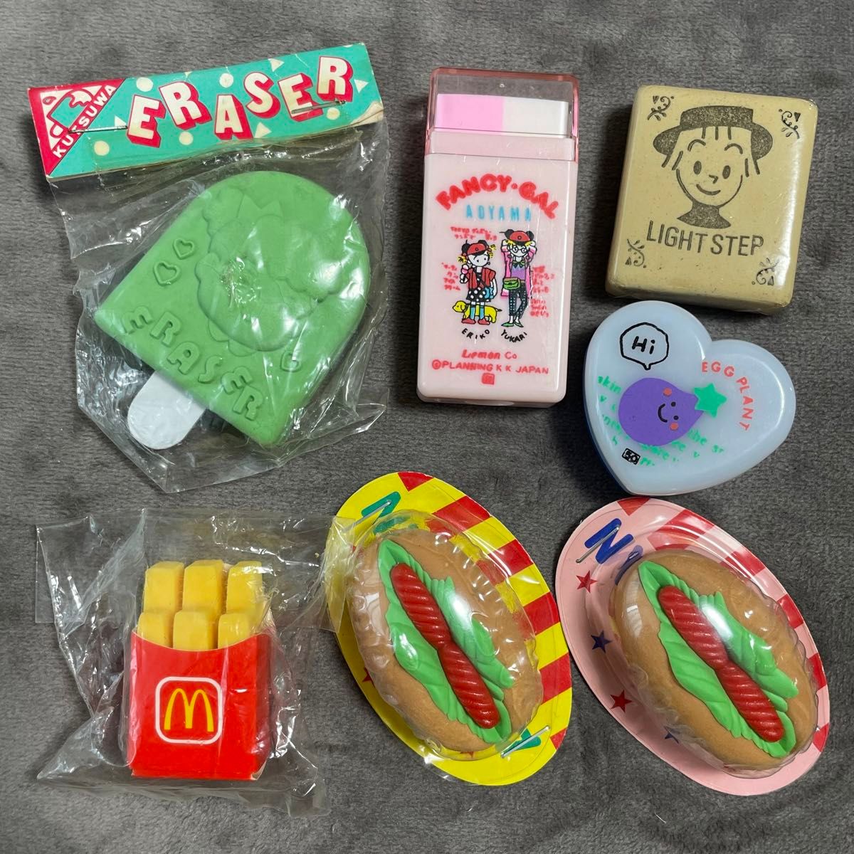 昭和レトロ ナウいオシャレな消しゴム 80年代ファンシー ビンテージ