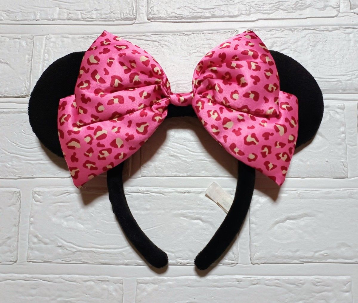 即日発送 ディズニー カチューシャ ミニー ヒョウ柄 ピンク レオパード