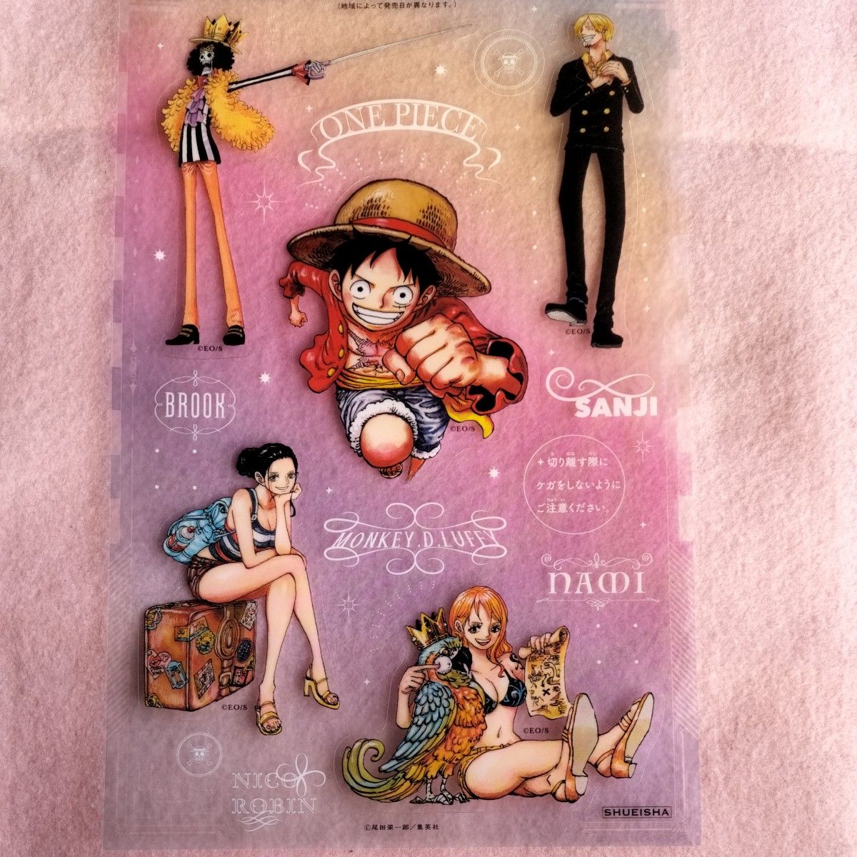 少年ジャンプ ワンピースクリアしおり】 セブン-イレブン・セブン