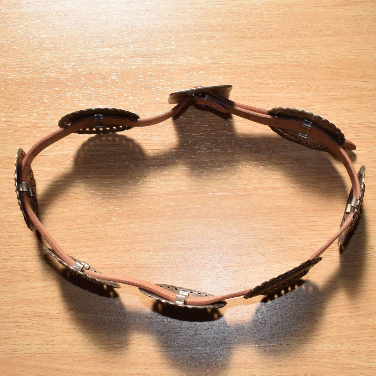 美品 Polo Ralph Lauren MEXICO製 コンチョベルト レザーベルト 牛革