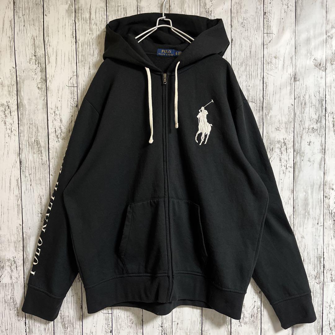 Ralph Lauren ラルフローレン ジップアップパーカー フーディ XL 黒