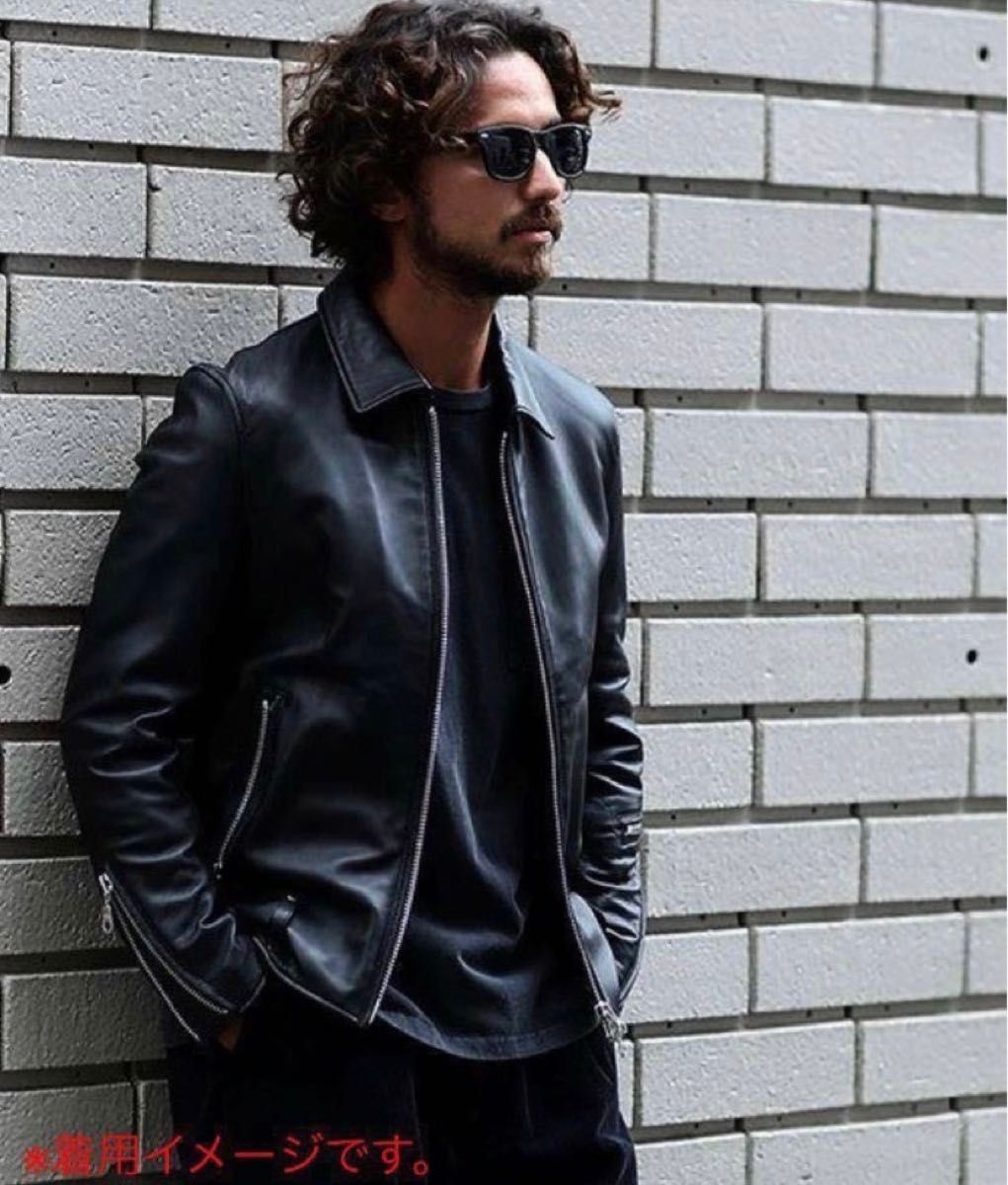 人気Lサイズ【 NANO UNIVERSE 】羊革 シープレザー 名作 シングル