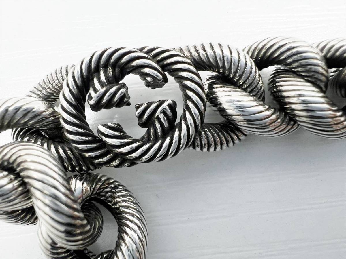 美品 GUCCI グッチ アラベスク インターロッキングG ツイスト