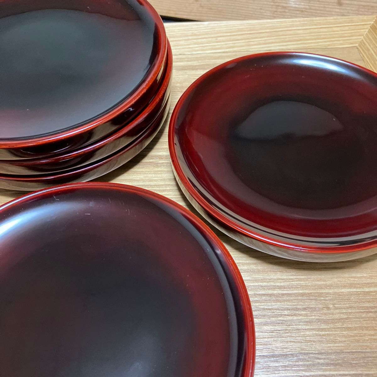 未使用】会津漆器 大峰 溜 天然木 銘々皿 5客｜Yahoo!フリマ（旧PayPay