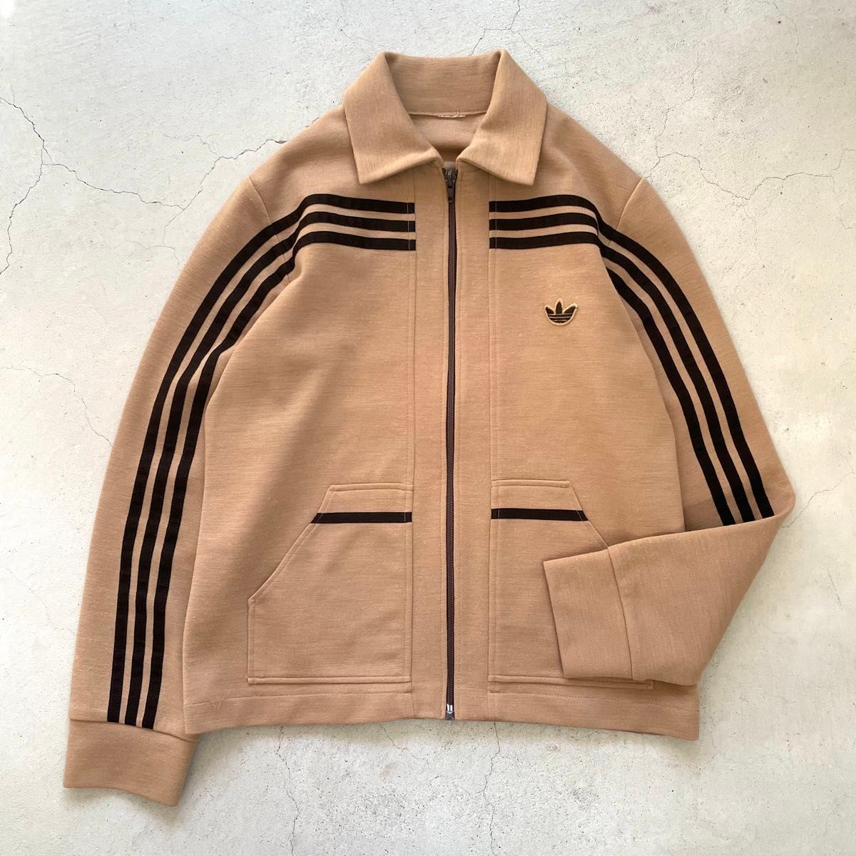 ヴィンテージ ADIDAS アディダス ガイコツジャージ ベージュ 西ドイツ