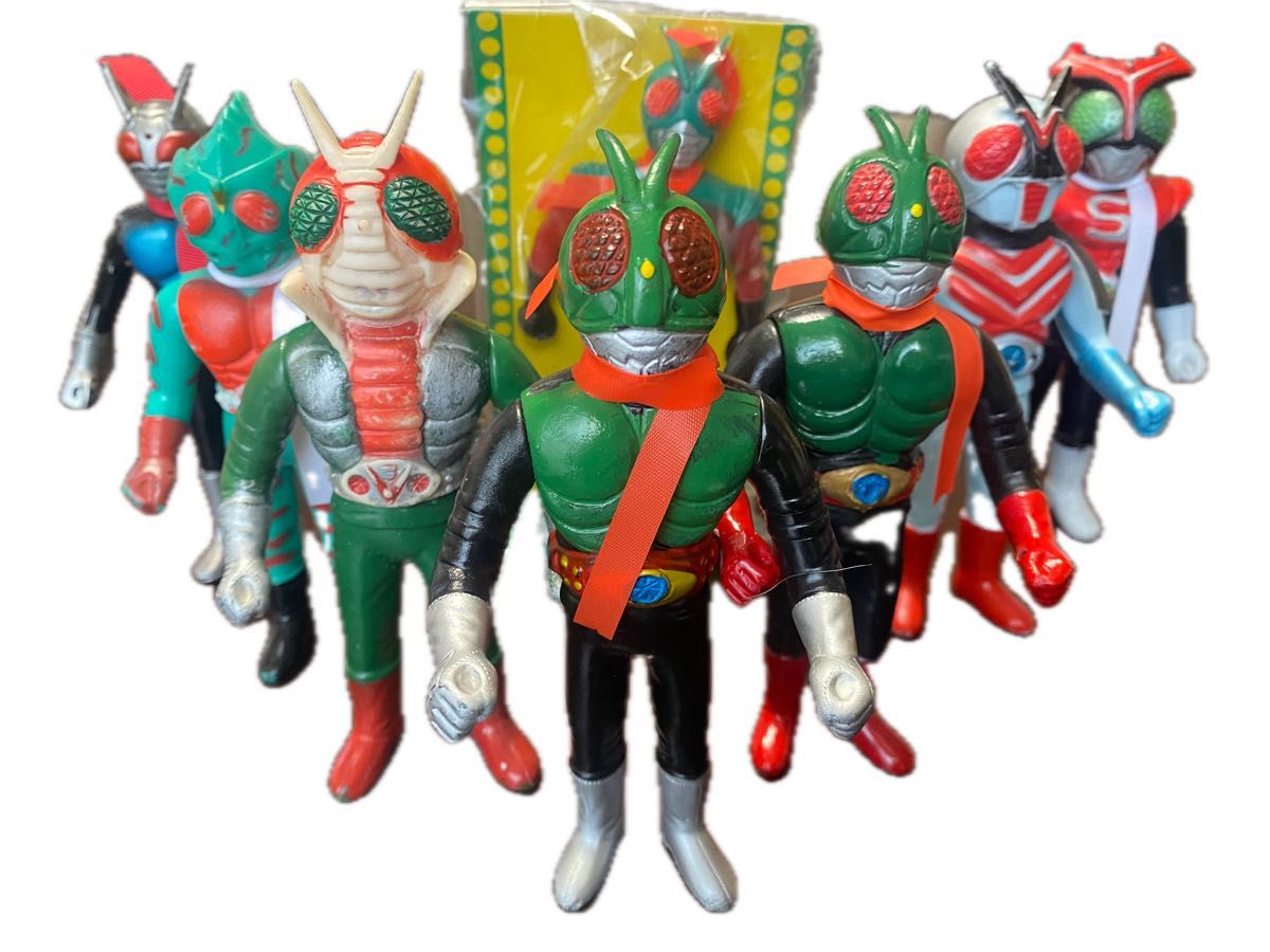 ポピー 仮面ライダー ソフビ 当時物 8体セット 約11cm 希少品 原価割れ