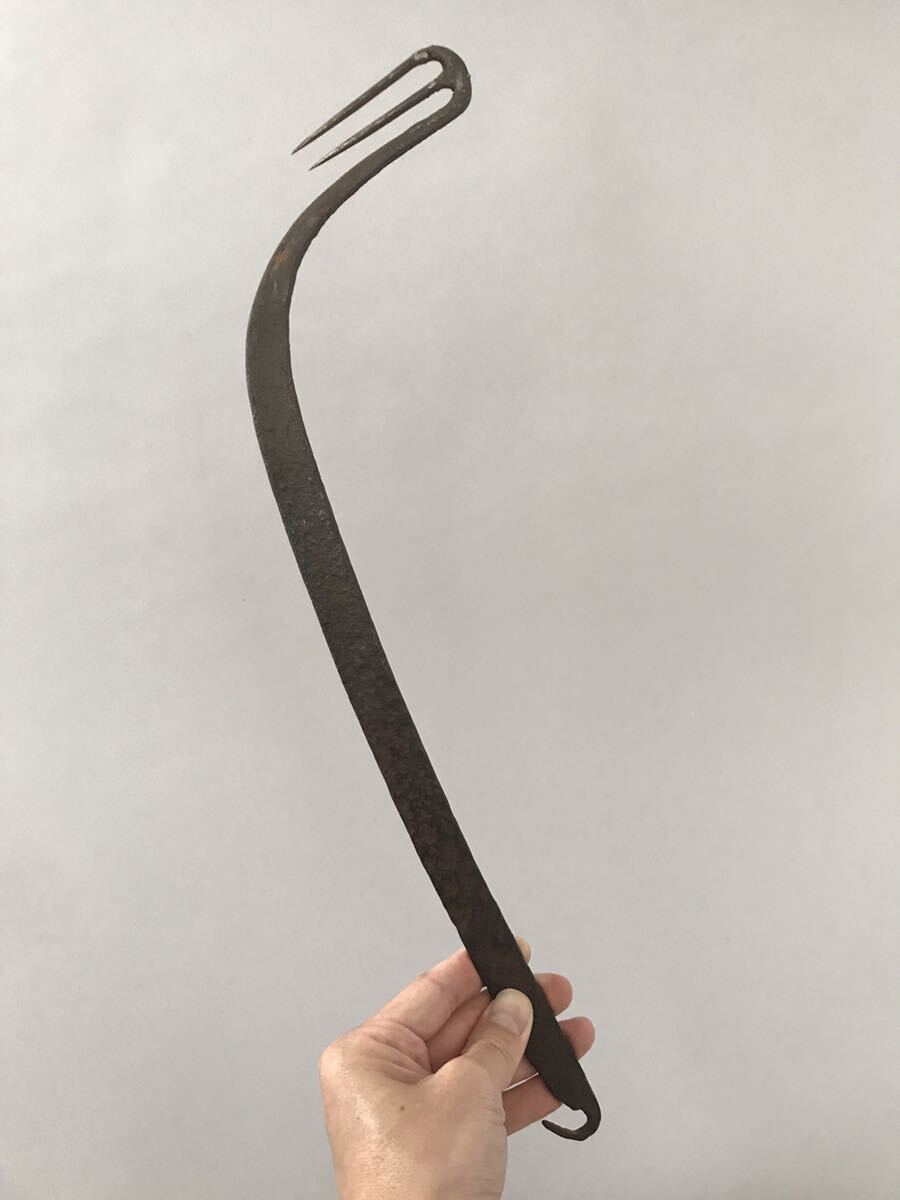 Yahoo!オークション - うなぎ掻き 鰻掻き うなぎ取り 鉄製 / 古道具 オ