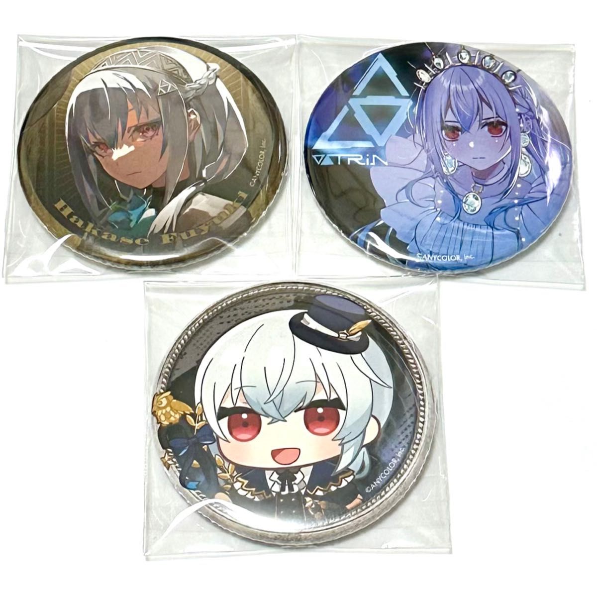 葉加瀬冬雪】 TRiNITY 受注生産品 缶バッジ 全種 3点セット ／ にじ