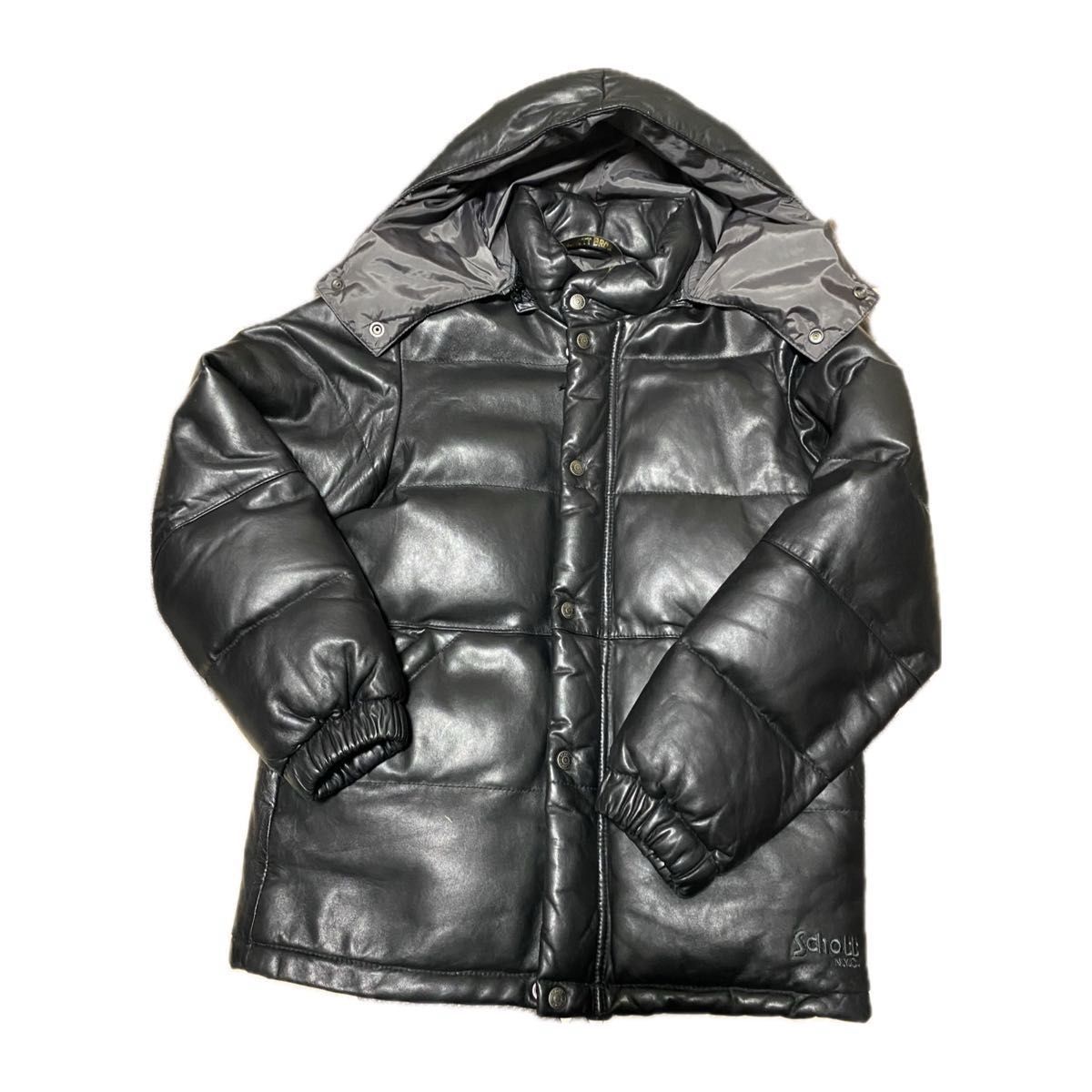 Schott ショット ラム レザー ダウン パーカー ジャケット 着脱式