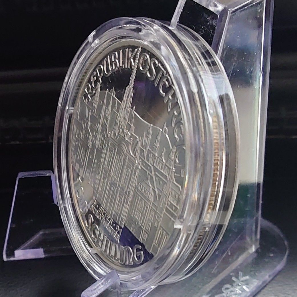 1991年 オーストリア銀貨 100シリング モーツァルト没後200年記念銀貨