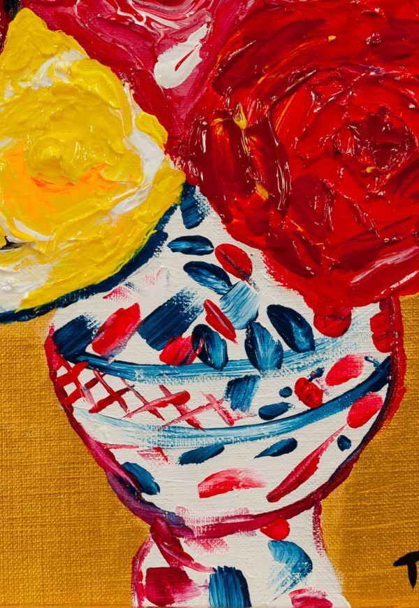 Yahoo!オークション - 林武 油絵 手描き《薔薇》表サイン 鑑定証 F4号