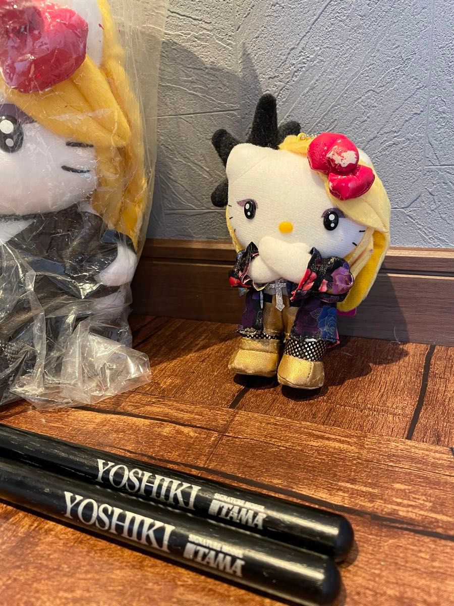 X JAPAN ヨシキティ ぬいぐるみ YOSHIKI ドラムスティック セット