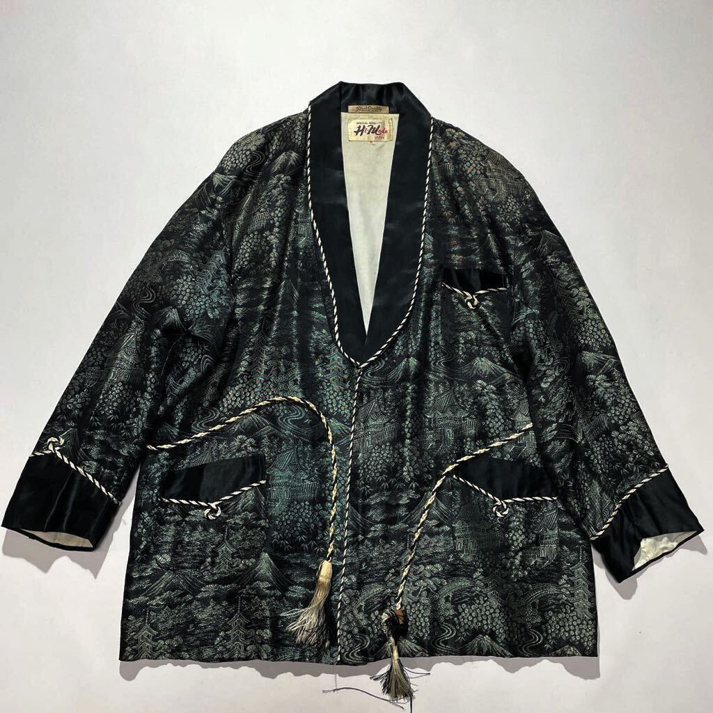 Yahoo!オークション - 50s 60s 西陣織り スカガウン 黒 銀 ビンテージ