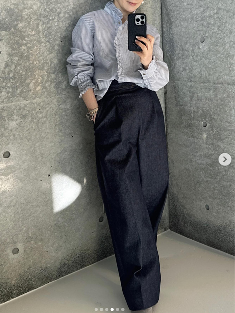 St cecilia/GIRLISH 今季24SS完売 グルカデニム ワイドパンツ