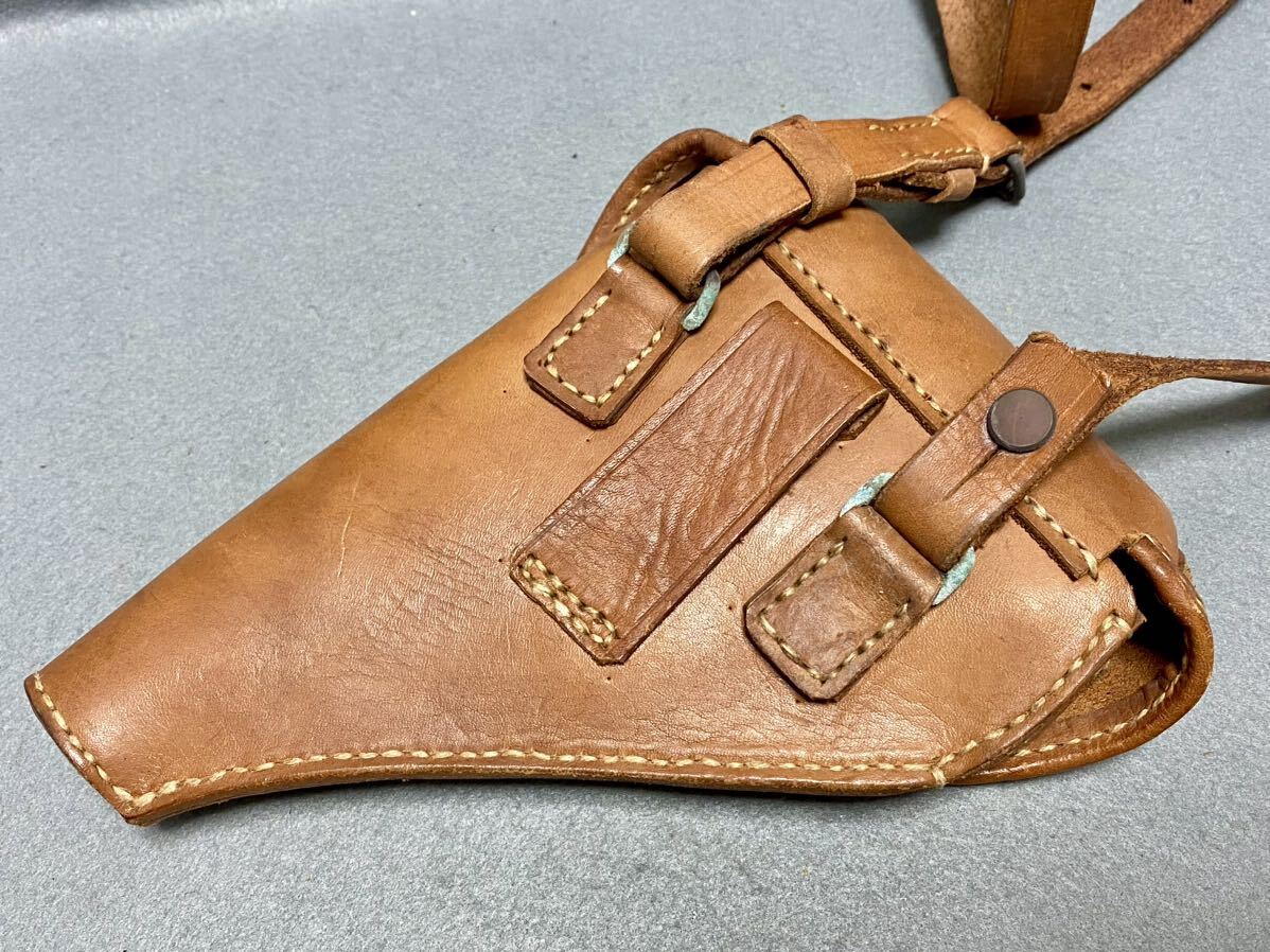 送料無料 現状品 本革製 ホルスター ブローニング M1910 九四式拳銃
