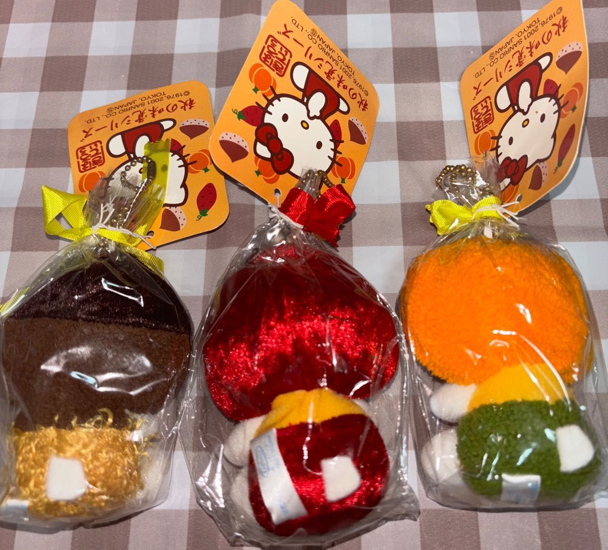 秋の味覚シリーズ ハローキティ 栗とさつまいもとかぼちゃ マスコット