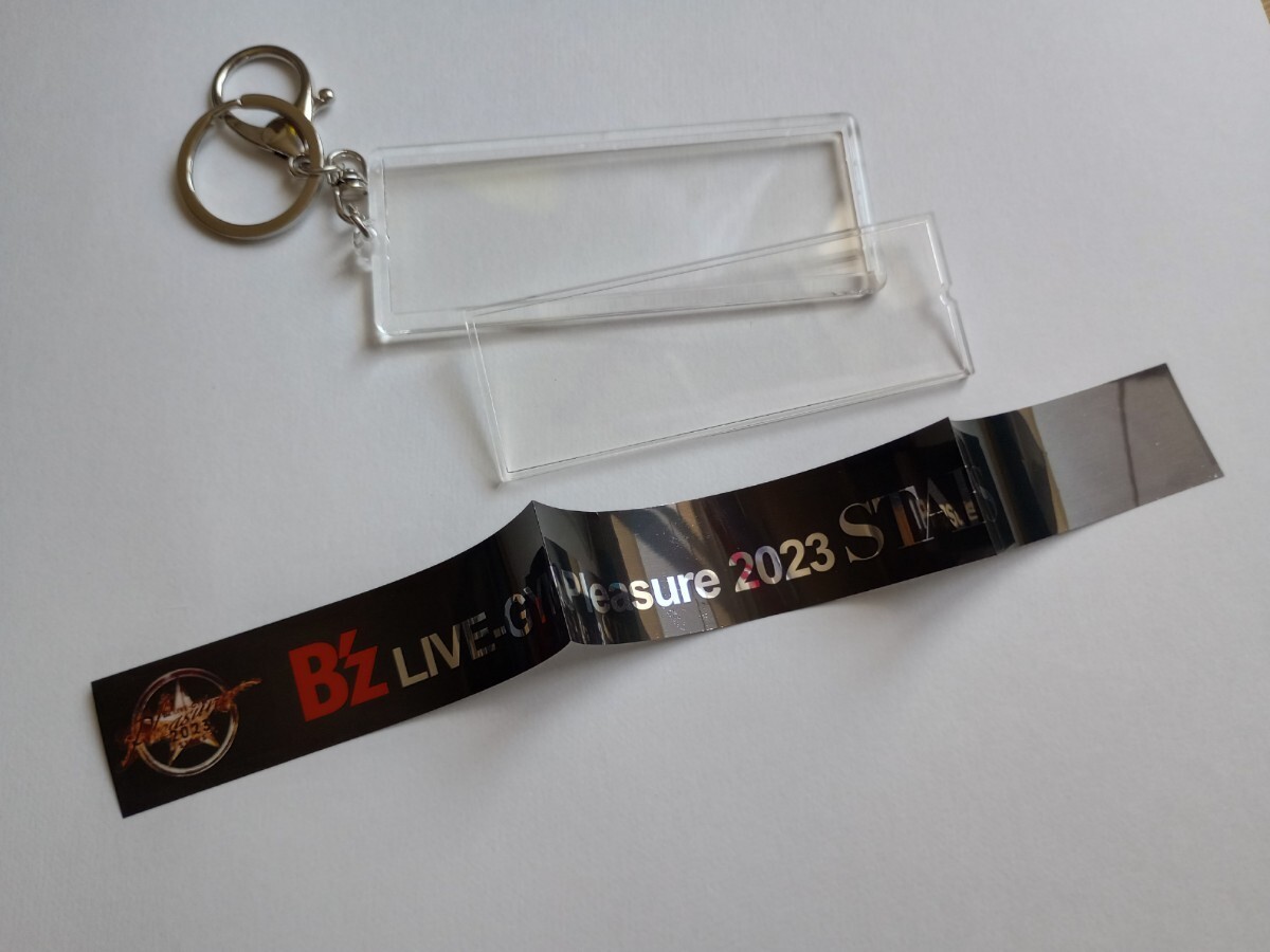 送料無料 B'z LIVE-GYM pleasure 2023 銀テープ キーホルダー stars