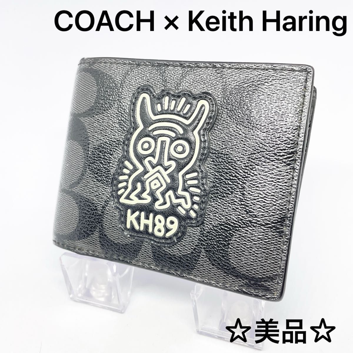 COACH】コーチ キースヘリング シグネチャー 二つ折り財布 財布 札入れ
