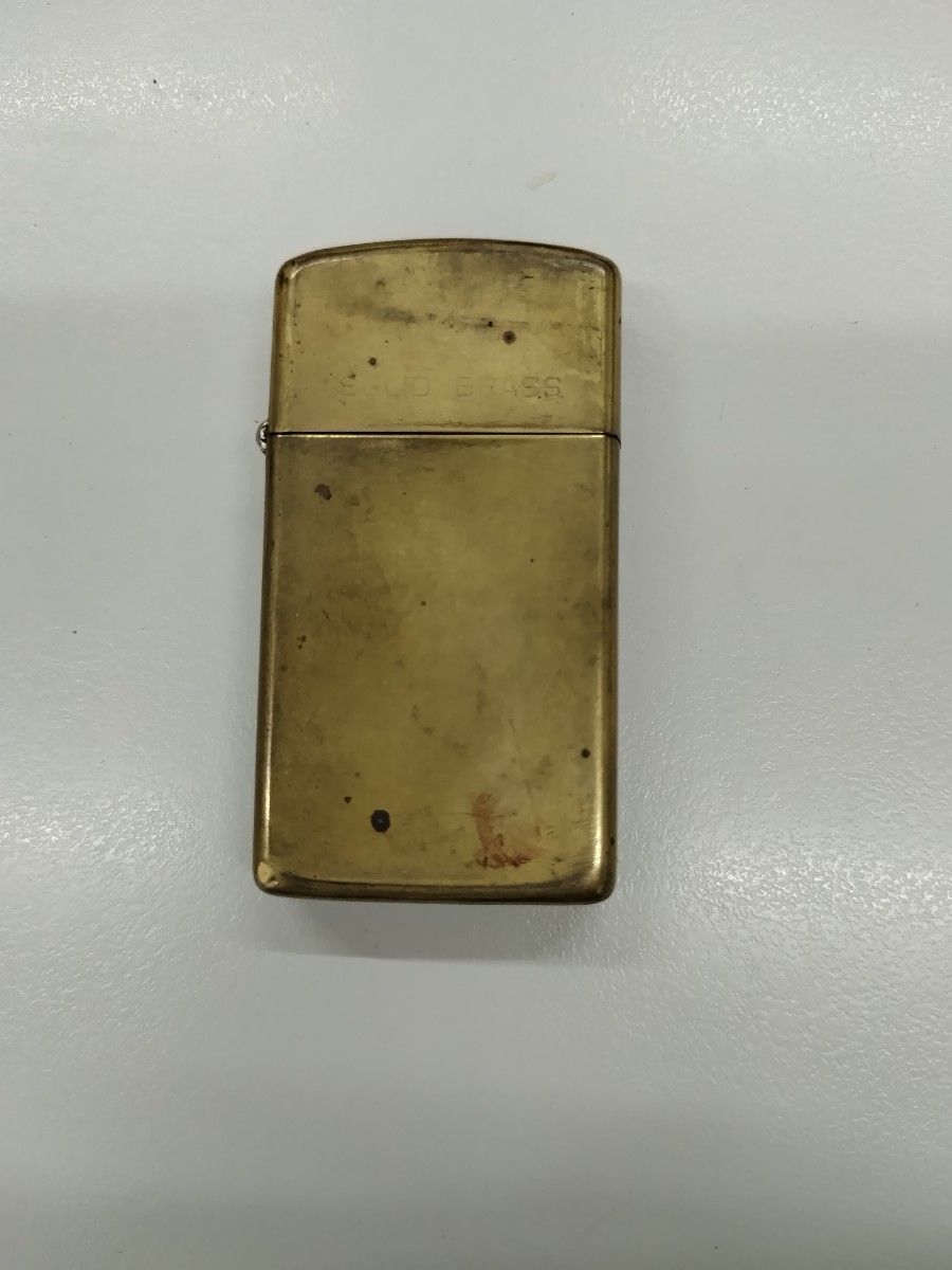 zippo solid brass 1988 ジッポ オイルライター スリム 真鍮 ジッポー