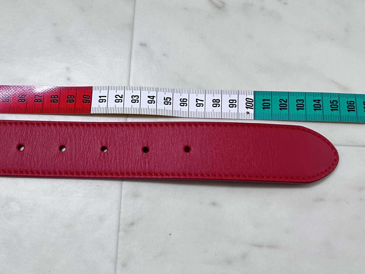 新品】SUPREME シュプリーム【 Studded Logo Belt Red】18SS スタッズ