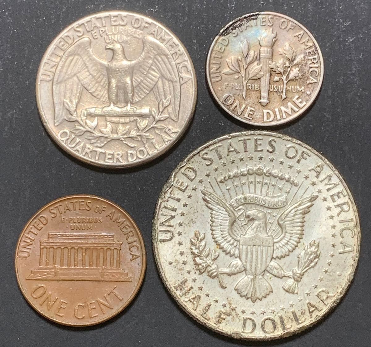 アメリカ合衆国】リバティコイン 1967年 美品四枚セット ハーフ