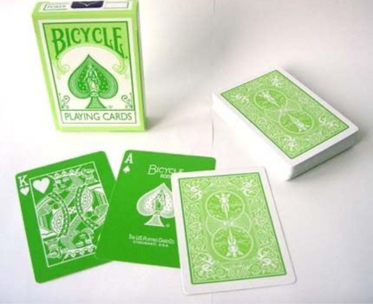 未使用品 bicycle トランプ パステルグリーン 緑 希少 OHIO製｜Yahoo