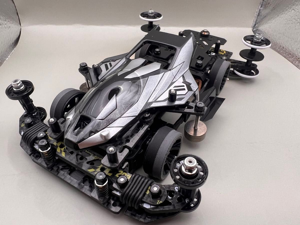 ミニ四駆 MSフレキ 完成マシン 海外優勝仕様 全CNC精密作成 機甲黒 一