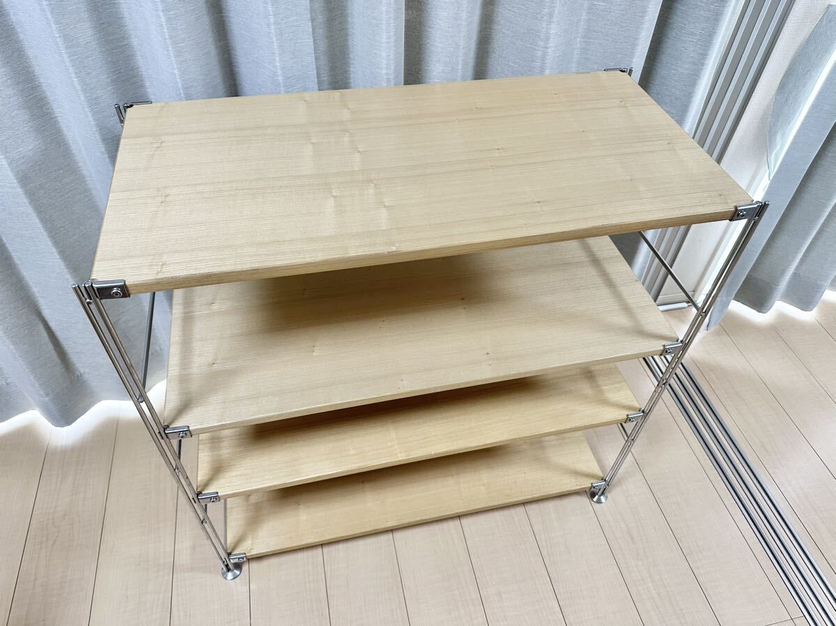 無印良品 ステンレスユニットシェルフ ワイド 小 オーク材 4段｜Yahoo