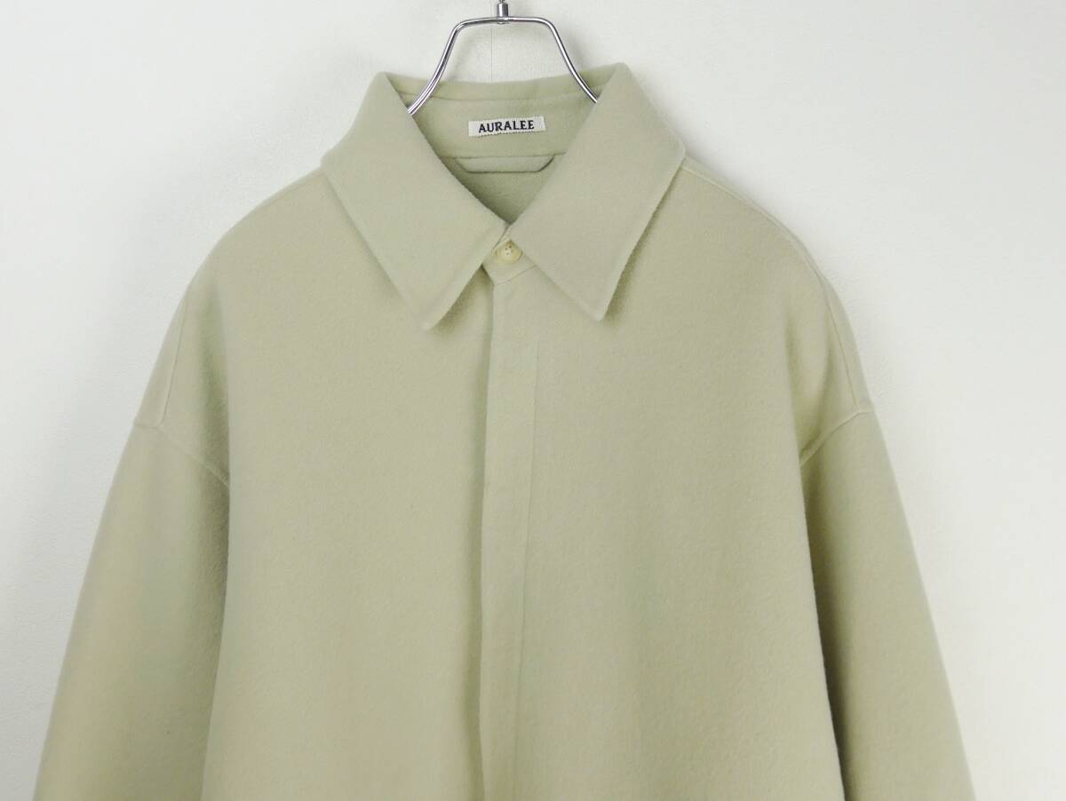 AURALEE オーラリー 23AW DOUBLE CLOTH PILE MOSSER HAND SEWN SHIRTS