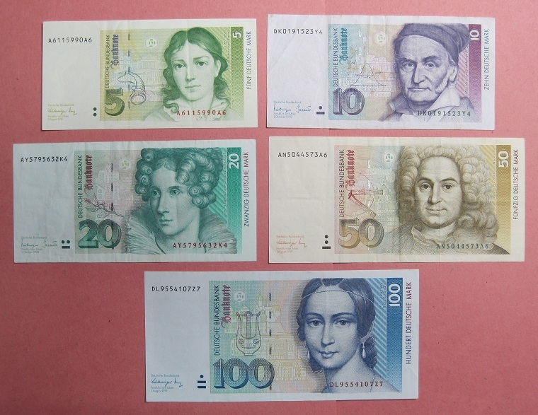 Yahoo!オークション - 〈ドイツ〉旧マルク紙幣 (5・10・20・50・100マ