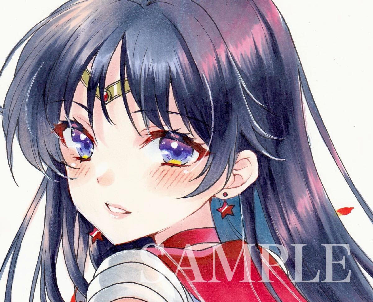 Yahoo!オークション - セーラーマーズ 直筆 同人 手描きイラスト A4 ケ