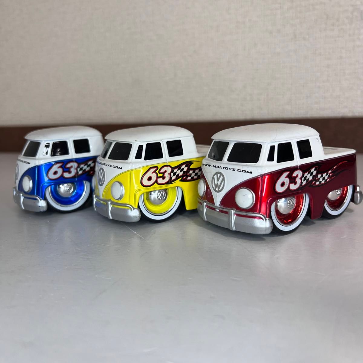 3台セット フルデコ 米Jada製 CHUB CiTY VW PICK-UP ワーゲンバス